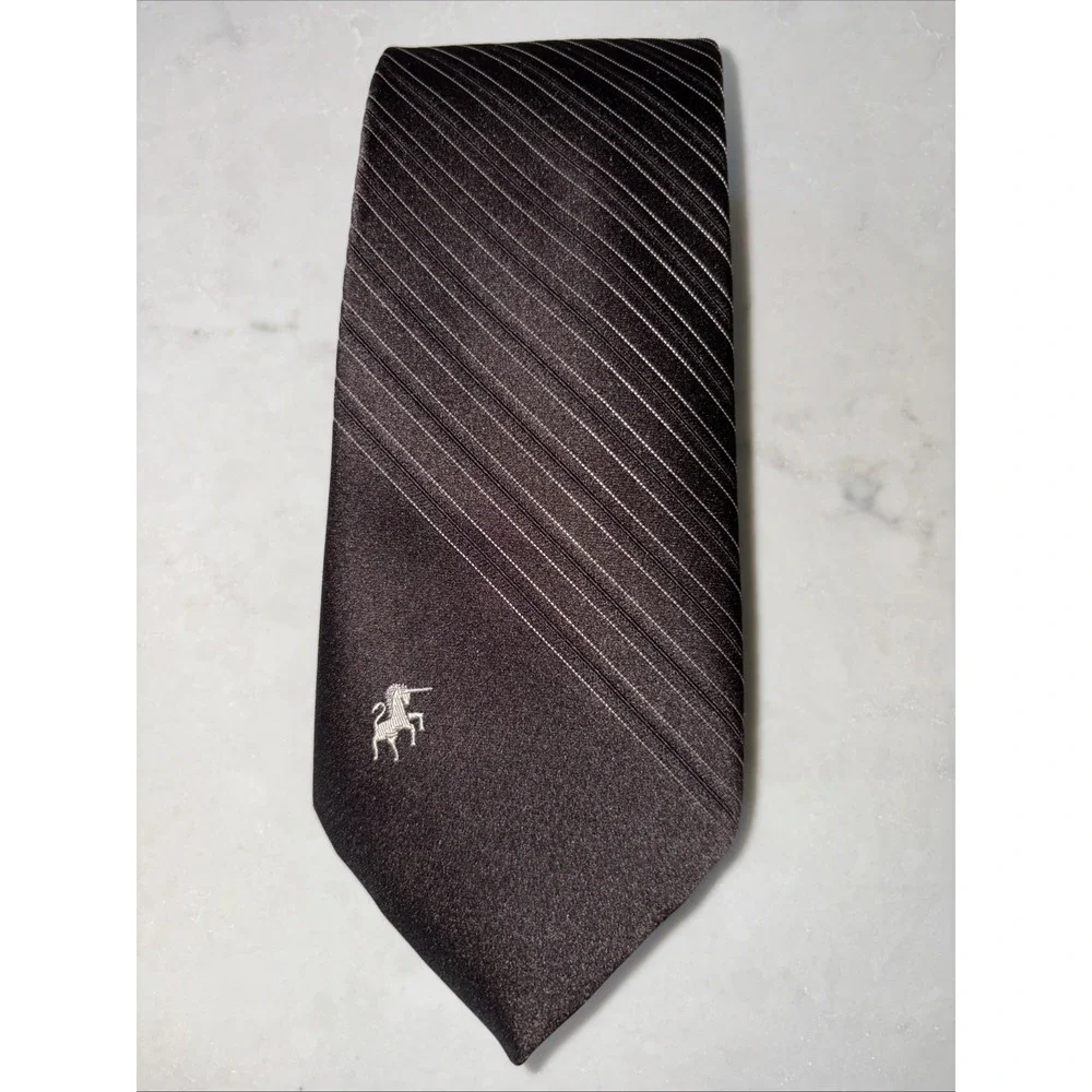 Bronzini Necktie Brown with Striped Tie 54
